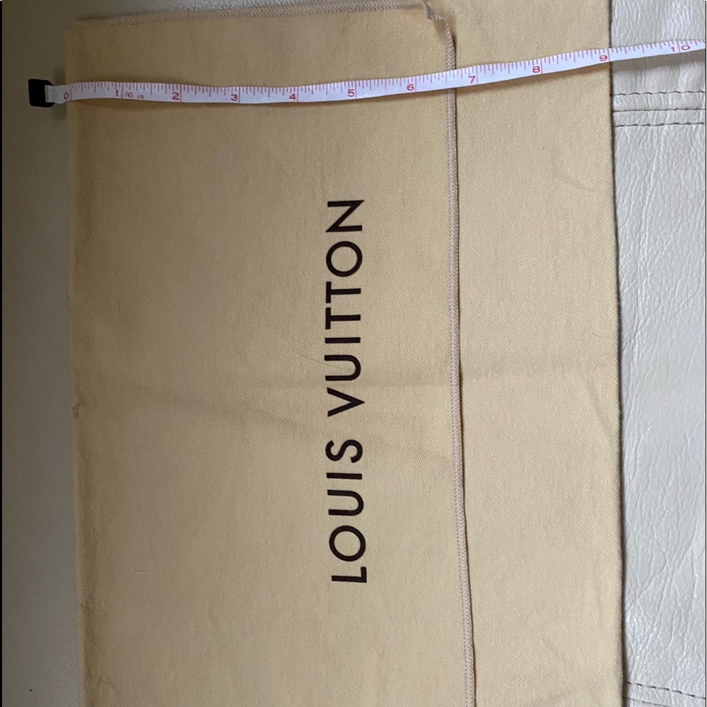 Authentic Louis Vuitton flap closure beige Dust bag Storage Bag W12.5 x H9